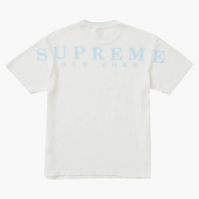 Supreme Stripe Rib Waffle Top White