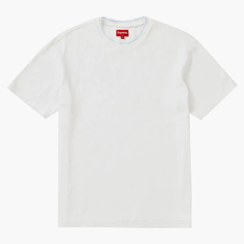 Supreme Stripe Rib Waffle Top White