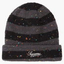 Supreme Stripe Speckle Beanie Black