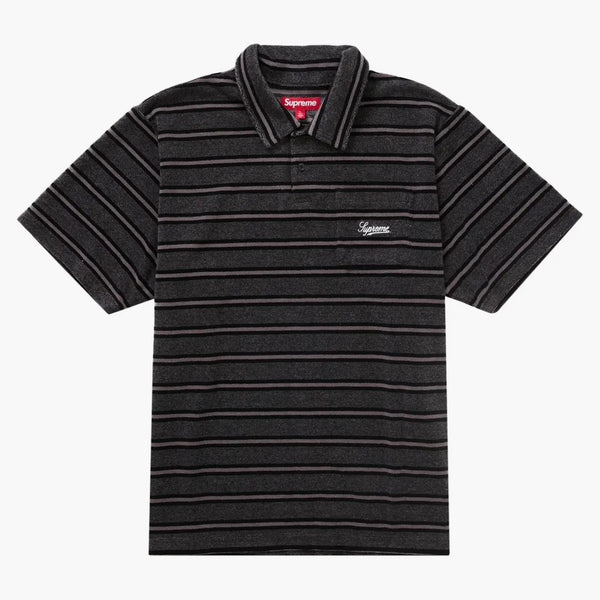 Supreme Stripe Terry S s polo black