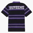 Supreme Stripe Velor Polo Black
