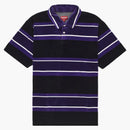 Supreme Stripe Velor Polo Black