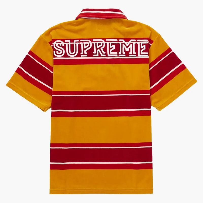 Supreme Stripe Velor Polo Gold
