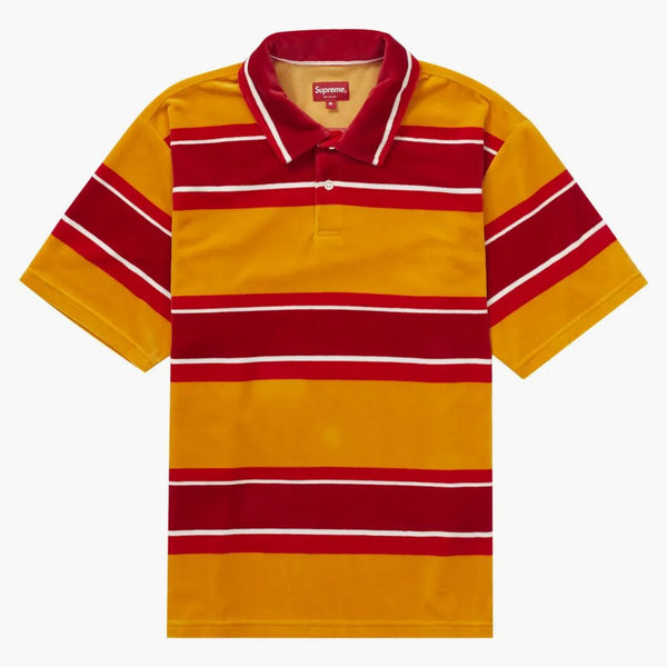 Supreme Stripe Velor Polo Gold