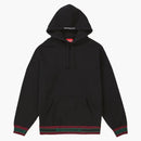 Supreme Striped Rib Hooded Sweatshirt Black