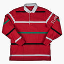 Rugby rayado supremo rojo