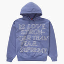 Supreme Stronger Than Fear Hooded Sweatshirt Light Purple