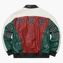 Supreme Studded Arc Logo Läderjacka röd