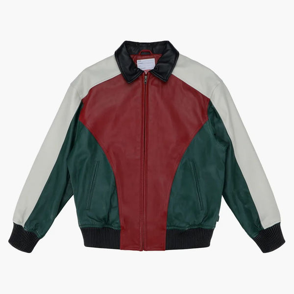 Supreme Studded Arc Logo Läderjacka röd