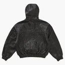 Supreme Studded Hooded Leather Jacket Black
