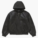 Supreme Studded Hooded Leather Jacket Black