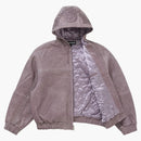 Supreme Studded Hooded Leather Jacket Lilac