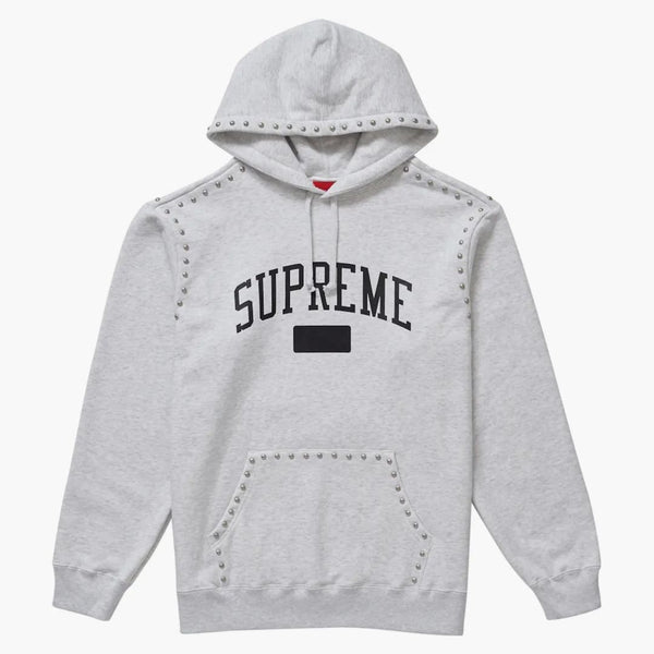 Supreme Studded Hooded Sweatshirt (FW18) Ash Gray