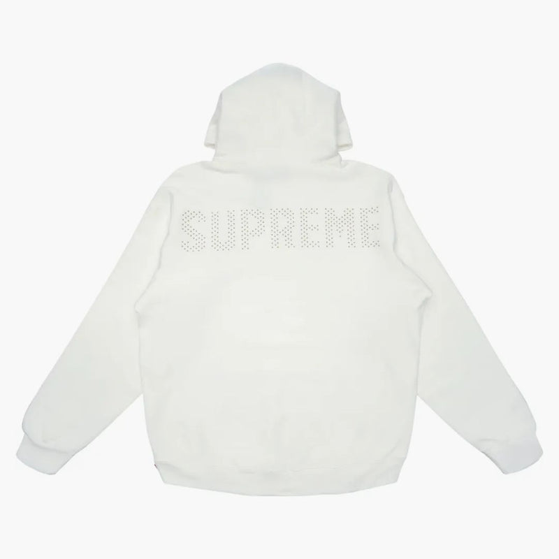 Supreme Studded Hooded Sweatshirt White