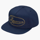 Supreme Studded Script Logo 5-Panel Navy