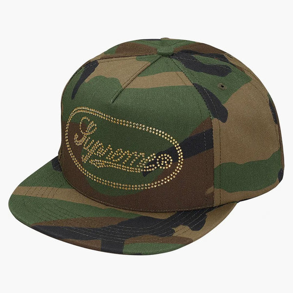 Supreme Studded Script Logo 5-panel Woodland Camo