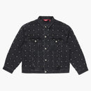 Supreme Studded Seam Denim Trucker Jacket Black
