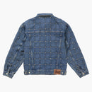 Supreme Studded Seam Denim Trucker Jacket Blue