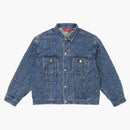 Supreme Studded Seam Denim Trucker Jacket Blue