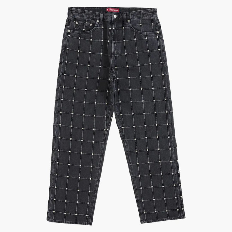 Supreme Studded Seam Loose Fit Jean Black