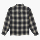 Supreme Studded Shadow Plaid Zip Up Shirt Black