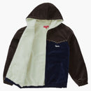 Supreme Studded Velvet Hooded Work Jacket Navy