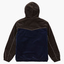 Supreme Studded Velvet Hooded Work Jacket Navy