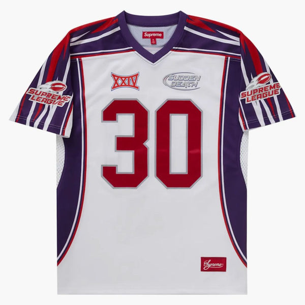 Supremo improvviso death football jersey bianco