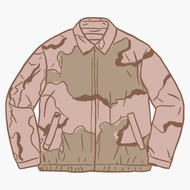Supreme Suede Harrington Jacket Desert Camo