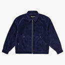 Chaqueta de trabajo de gamuza suprema azul