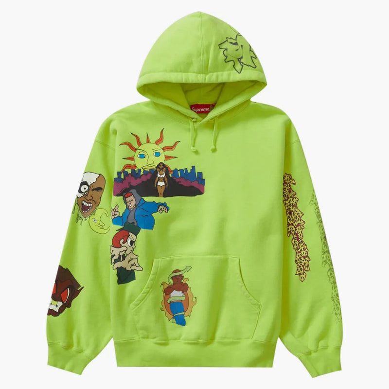 Supreme Sunrise Hooded Sweatshirt Acid Green