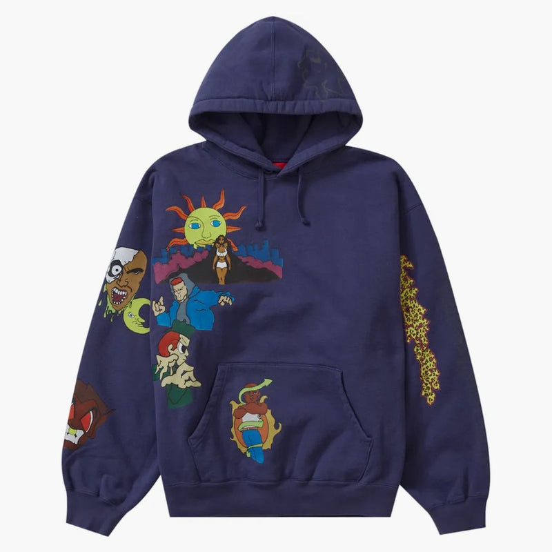 Supreme Sunrise Hooded Sweatshirt Washed Navy