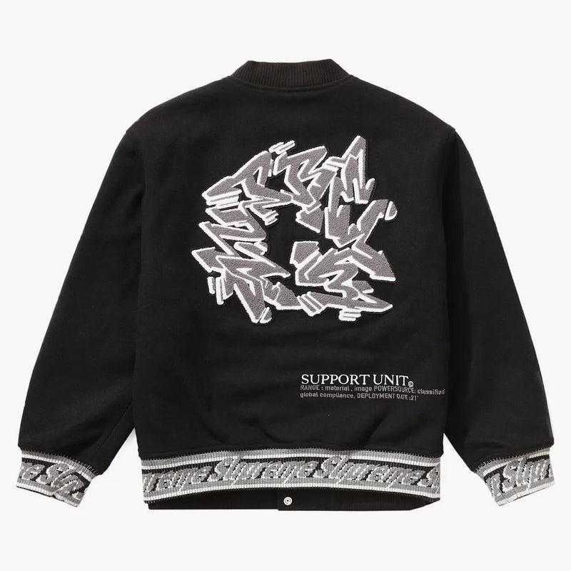Supreme Support Unit versity Jacket svart