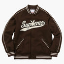 Supreme Playboy Wool Varsity Jacket Brown