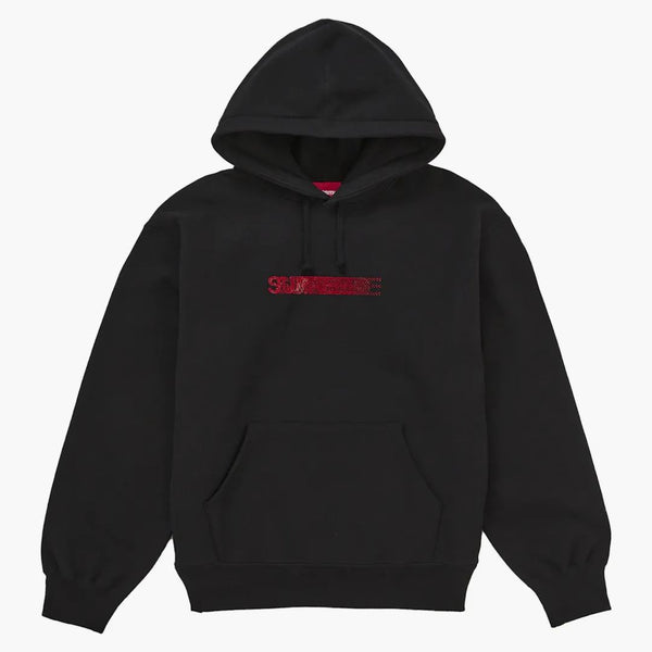 Supreme Swarovski Motion Logo Hooded Sweatshirt Black