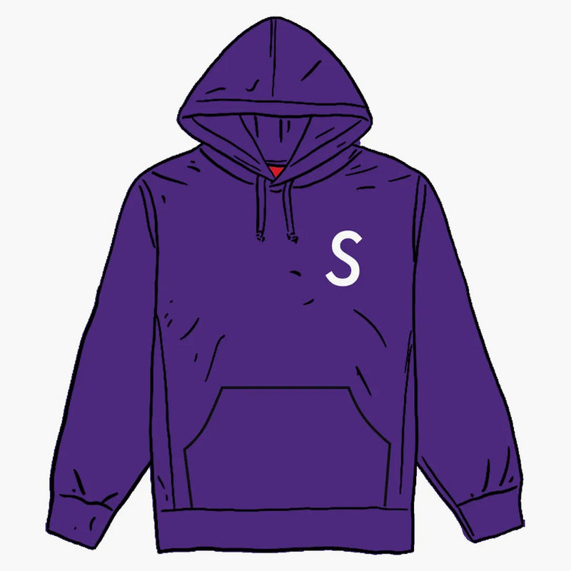 Supreme Swarovski S Logo Felpa con cappuccio viola