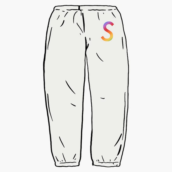 Supreme Swarovski S Logo Sweatpant White