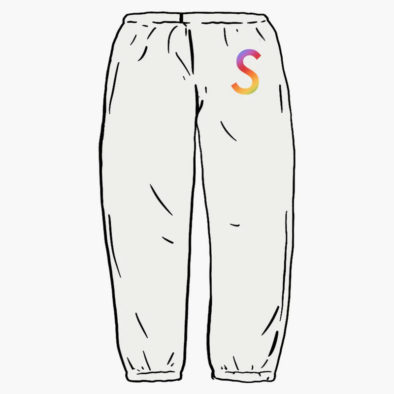 Supreme Swarovski S logo Sweatpant White