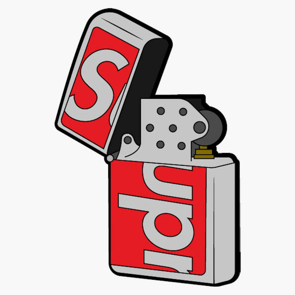 Supreme Swarovski Zippo Red