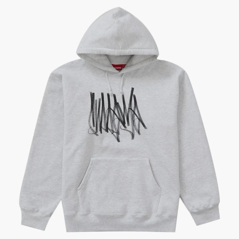 Supreme Tag Hooded Sweatshirt Ash Grey