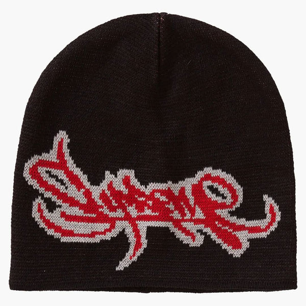 Supreme Tag Logo Beanie Black