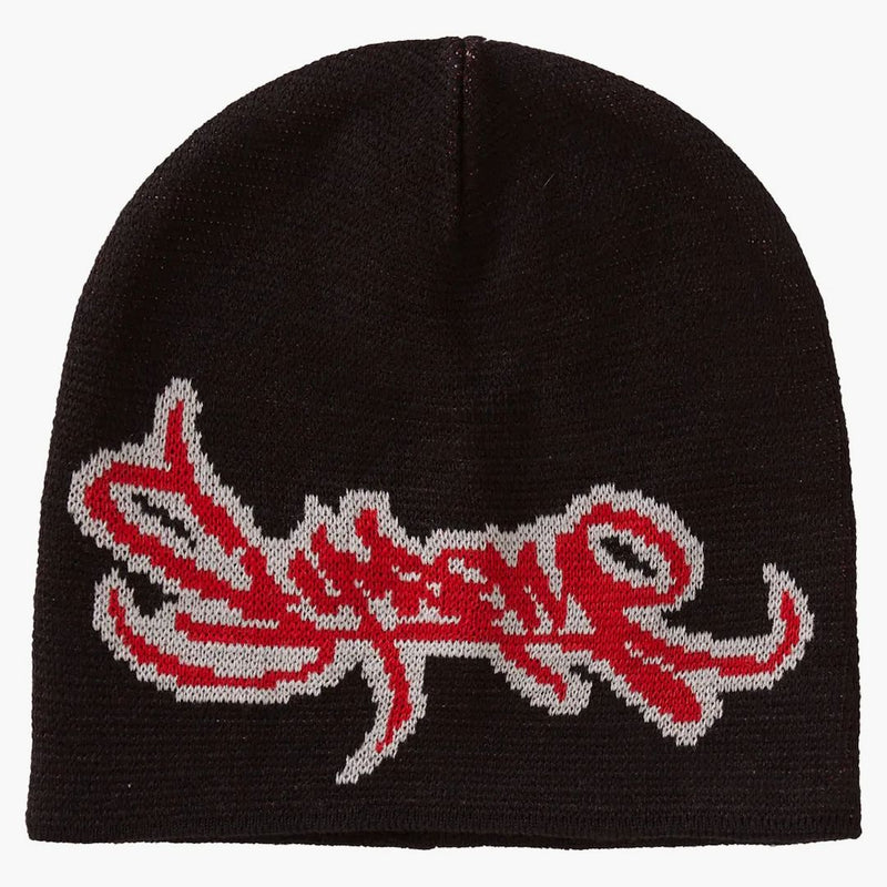 Supreme Tag Logo Beanie Black