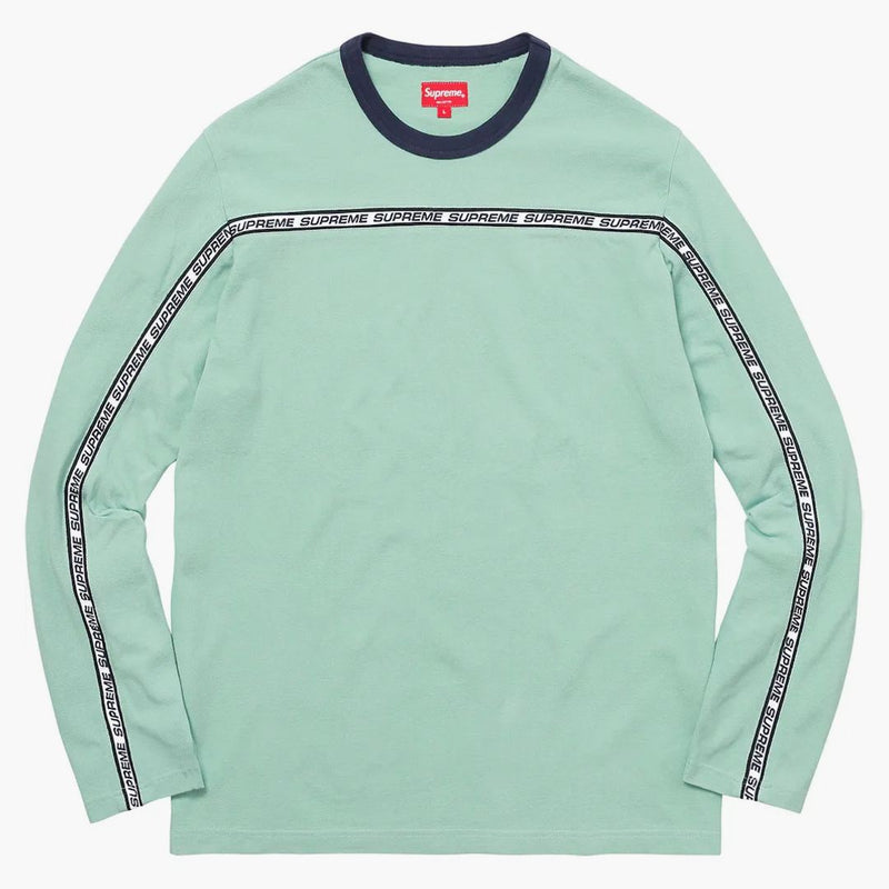 Nejvyšší pásková pruh L/S Pique Top Mint