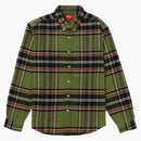 Supreme Tartan Flannel Shirt Green