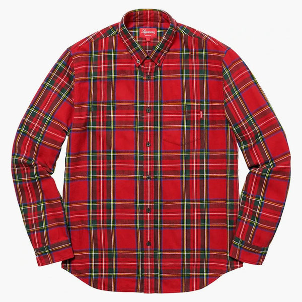Supreme Tartan Flannel Shirt Red