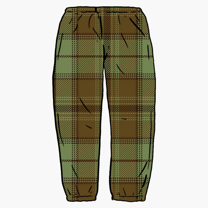 Högsta tartan flanell skate pant grön