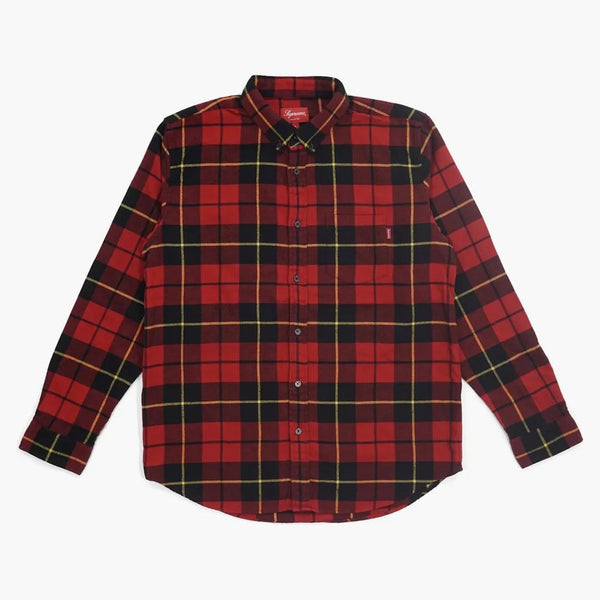 Supreme Tartan L/s Flannel Shirt Red
