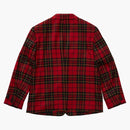 Supreme Tartan Wool Suit Red