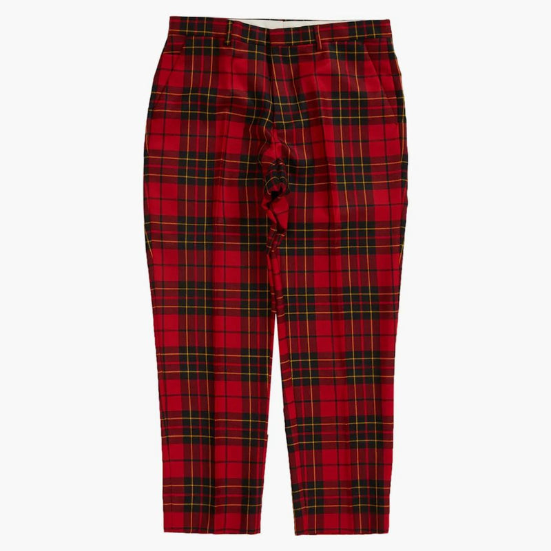 Supremo Tartan Wool Suit Red