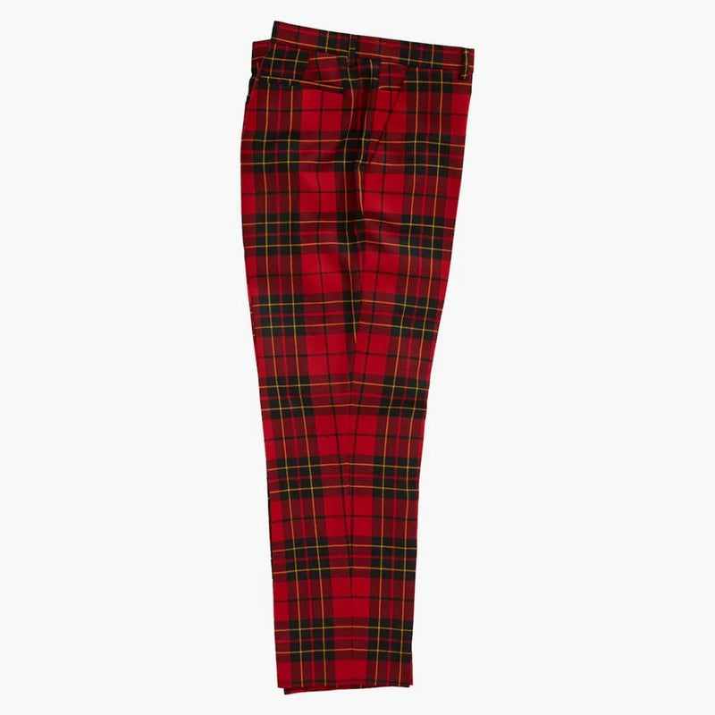 Supremo Tartan Wool Suit Red
